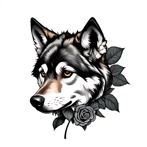 Wolf Roses Dark