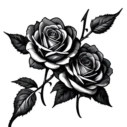 Roman Numeral 4 Roses