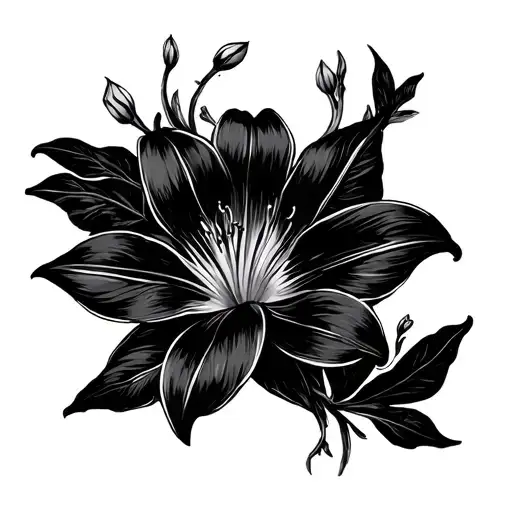 Lily Vine Minimalistic Going Around Forearm Black Fine Line