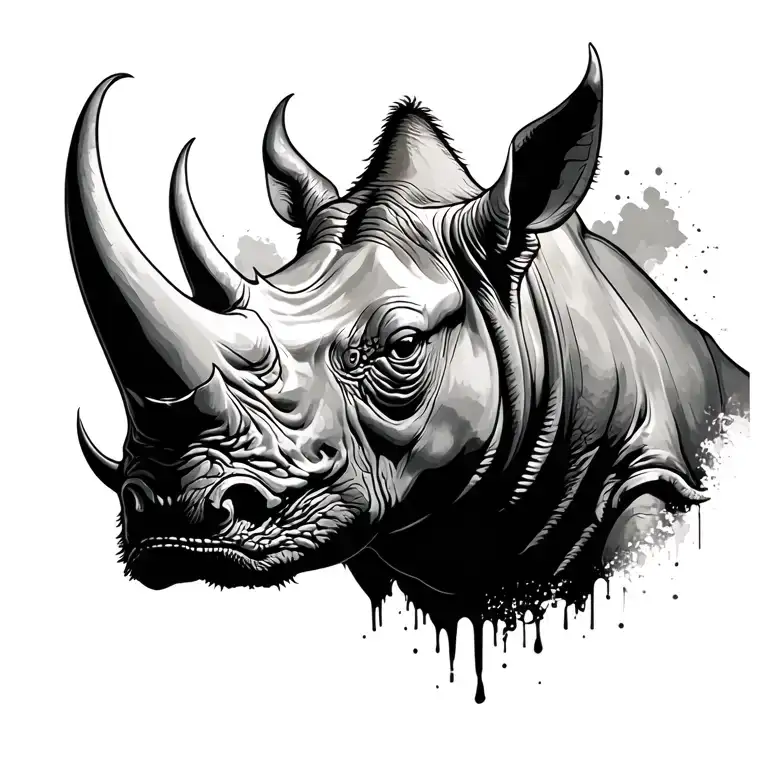 Rhino Head Emerging