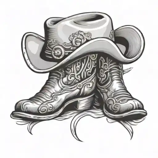 Horse Shoe Cowboy Hat Cowboy Boots