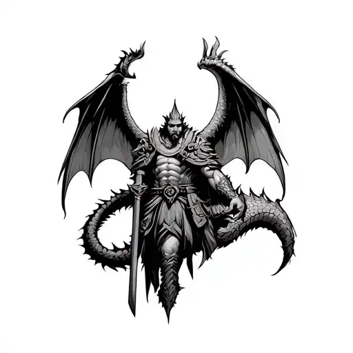 Viking With Dragon Wings