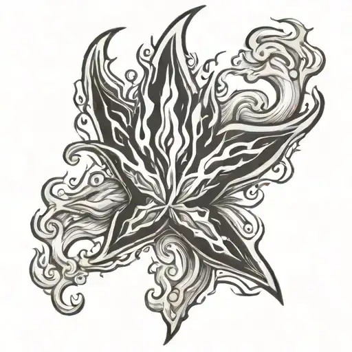 Lone Star On Fire Flames