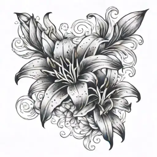 Lily Stargazers Tattoo On Forearm