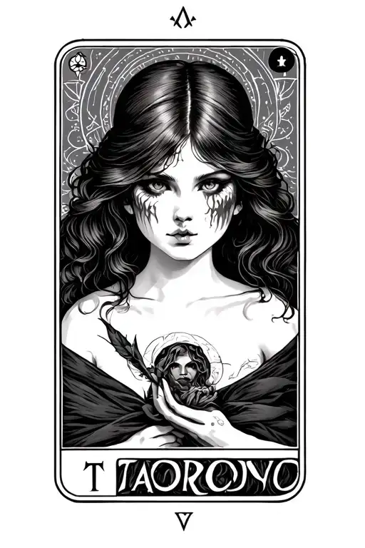 Tarot Card Featuring Girl Without A Face