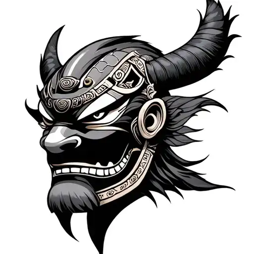 Samurai Oni Mask