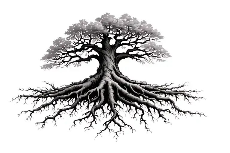 Tree Roots Spreading Out That Form I To Something Else Instead Of A Tree