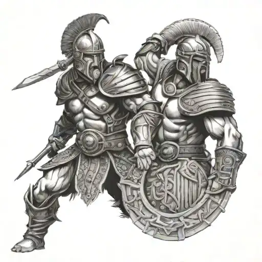 Gladiators Vs Vikings Warrior Black