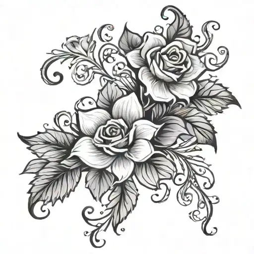 Floral Vines Wrist Wrap