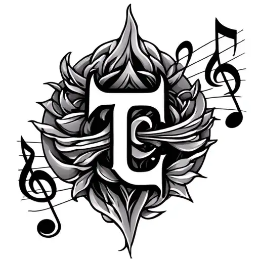 Tc With Music Notes Around It