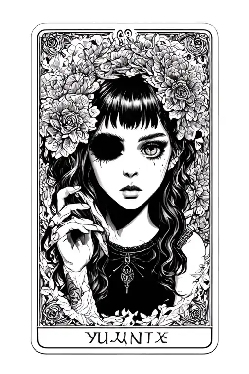Tarot Card Featuring Girl No Eyes