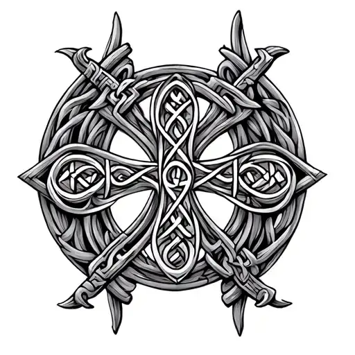 Shannon River Celtic Cross Intertwined