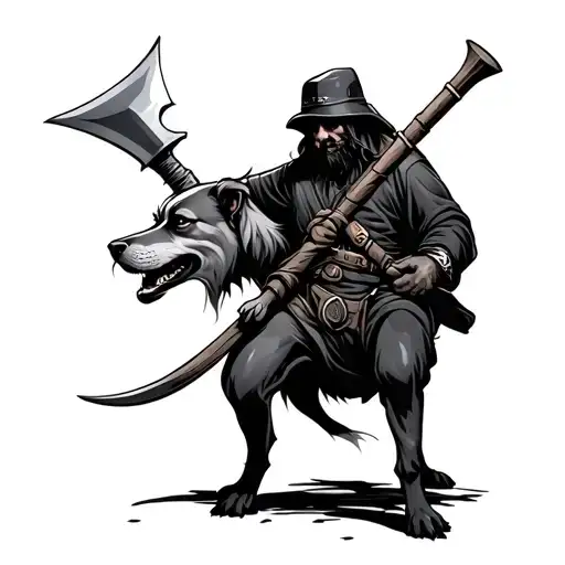Executioner Killing A Dog