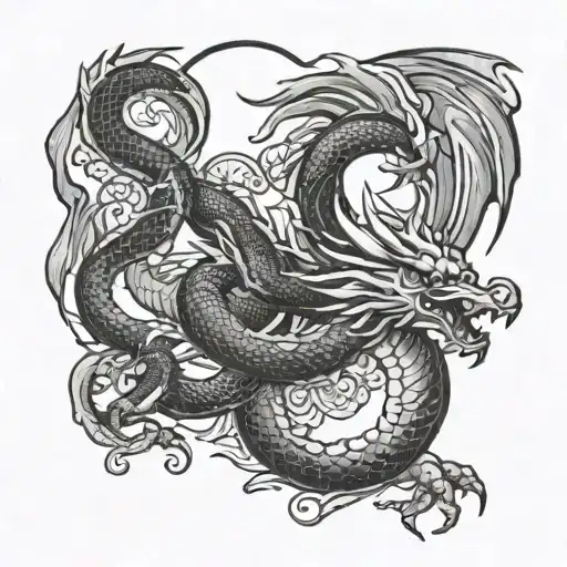 Japan Style Tattoo Dragon