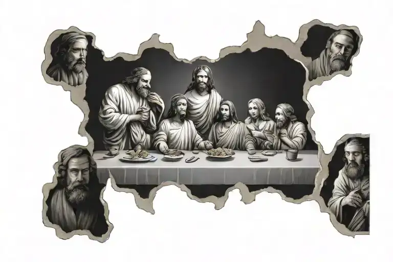 Last Supper Scene With Jesus