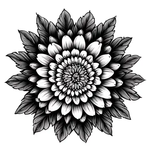 Mandala August December Birth Flower