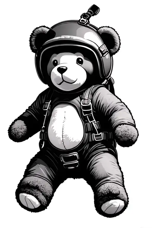 Skydiving Teddy Bear
