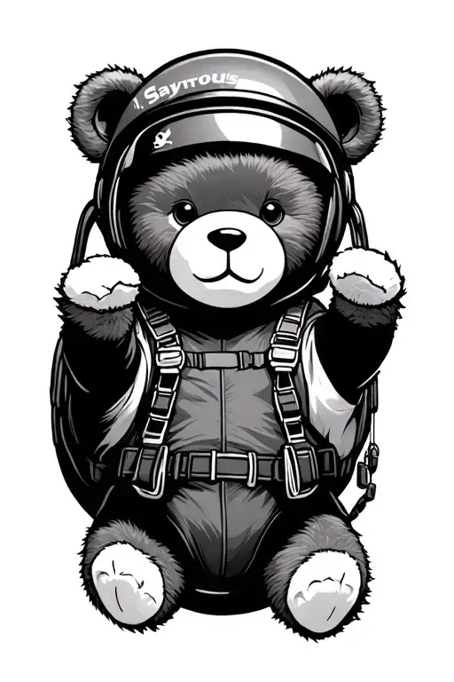 Skydiving Teddy Bear