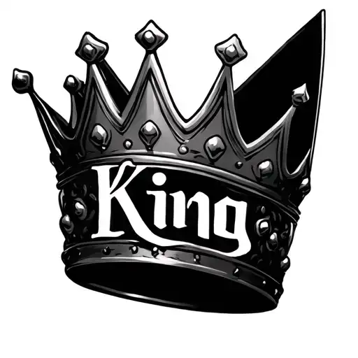 Crown Written King Sitting