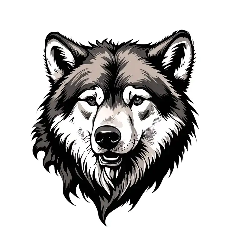 Bear Head And Wolf Head