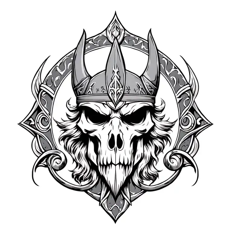 Viking Dark Ornamental Tattoo Design