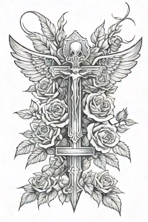 Golgotha Roses And Wing