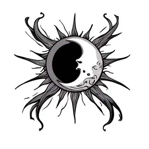 Hourglass With A Sun And Moon