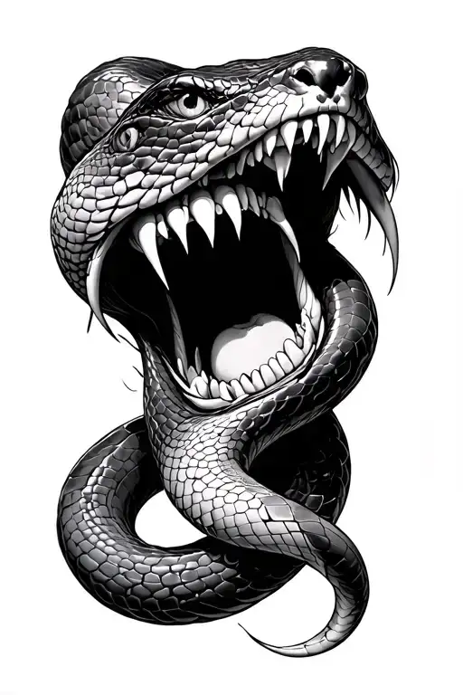 Snake Comingnout Of Girls Mouth Open