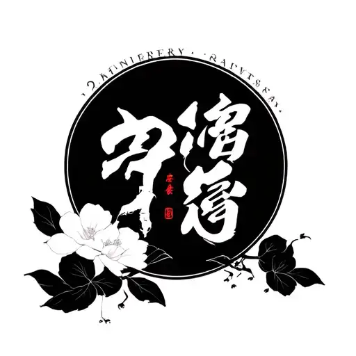 20 Year Anniversary Matching Tattoo Design Featuring Chinese Influence With No Writing