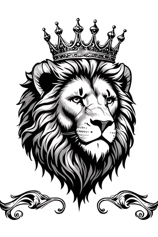 Rock Polka Lion Crown Surrounded