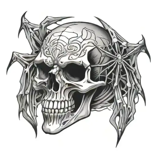 Skull And Spider
