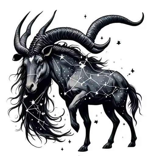 Capricorn With Its Constellations Representing The Client's Zodiac