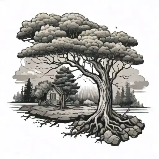 Thunder Light Meets Tree Growing