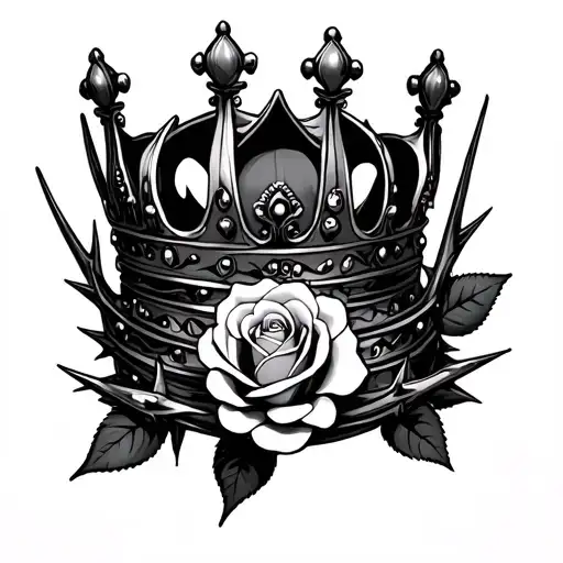 Crown With Rose And Thorns