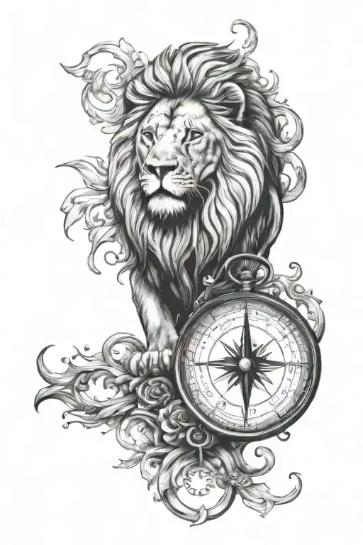 Compass And Lion