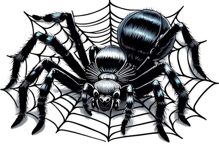 Spider With A Spider Web