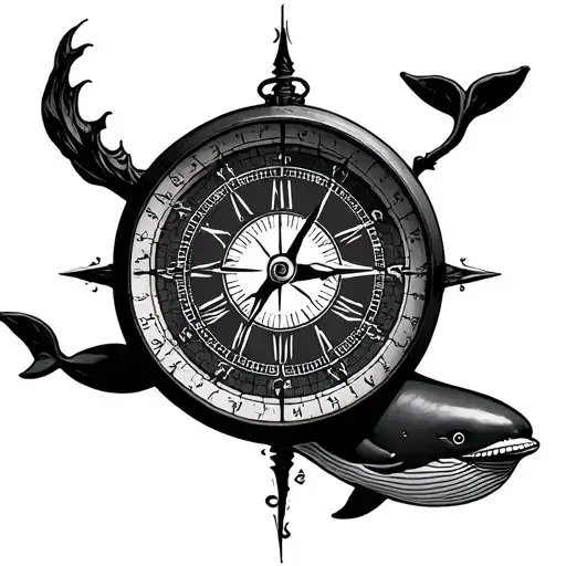 Whale 52 Hz Whale Clock Compass