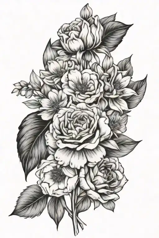 Birth Flower Bouquet Jan March Nov