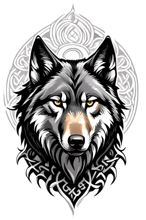 Celtic Wolf Landscape