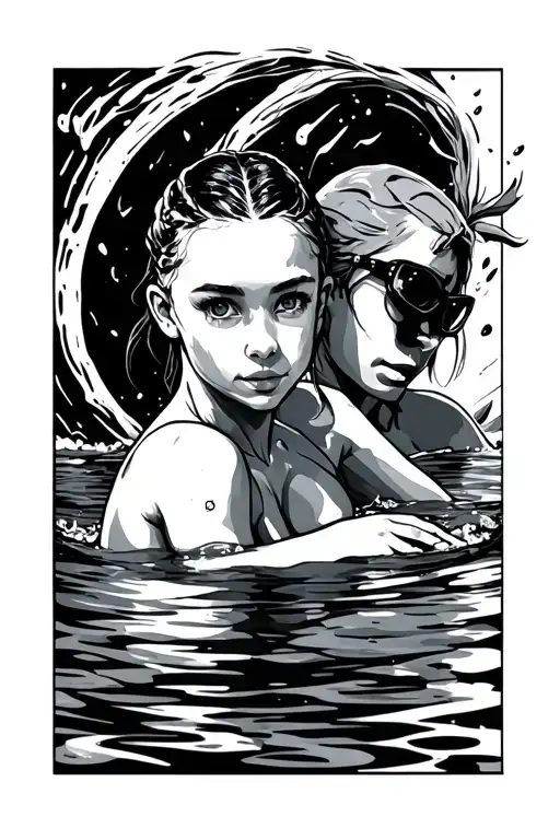 Love For Competitive Swimming With No People Posing