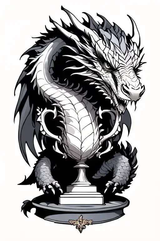 Sard Dragon And Trophy