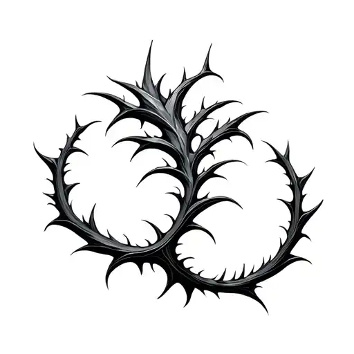 Dark Spikey Thorny Filigree Design