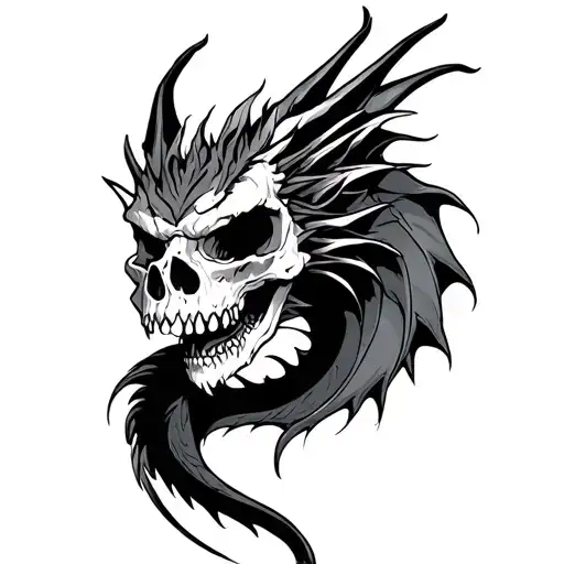 Dragon And Skull