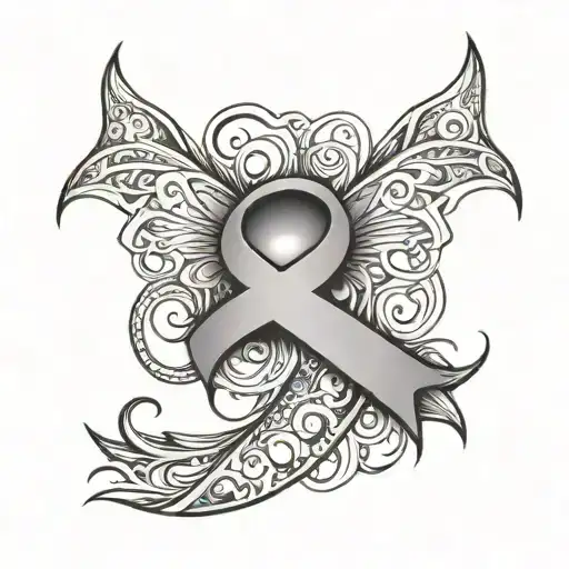 Number 7 And Cancer Ribbon