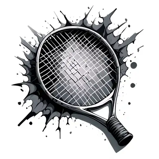 Broken Tennis Racket