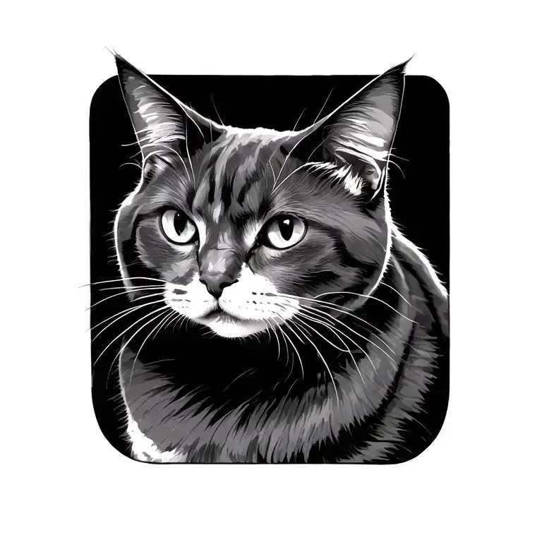 Cat Long Body Minimalism