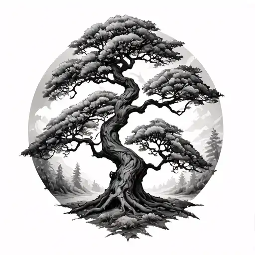 Juniper Tree Protecting Human