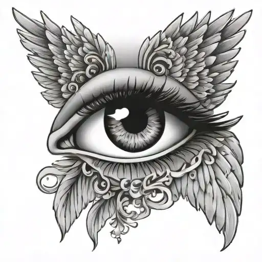 Eye With Angel Wings