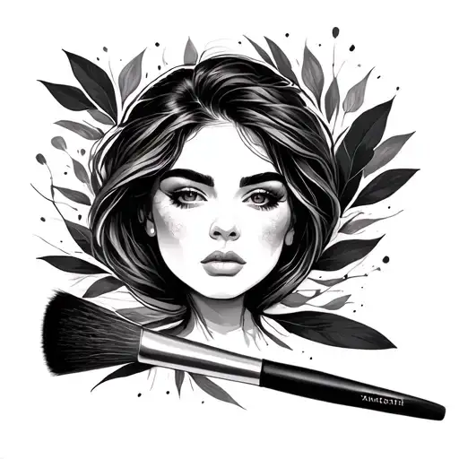 Makeup Brush Stroke Line