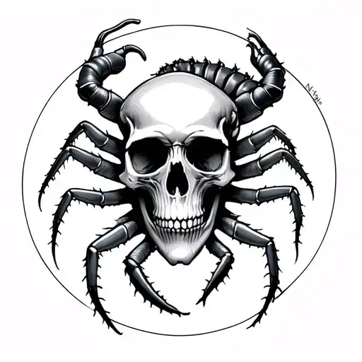 Skull Centipede Circle